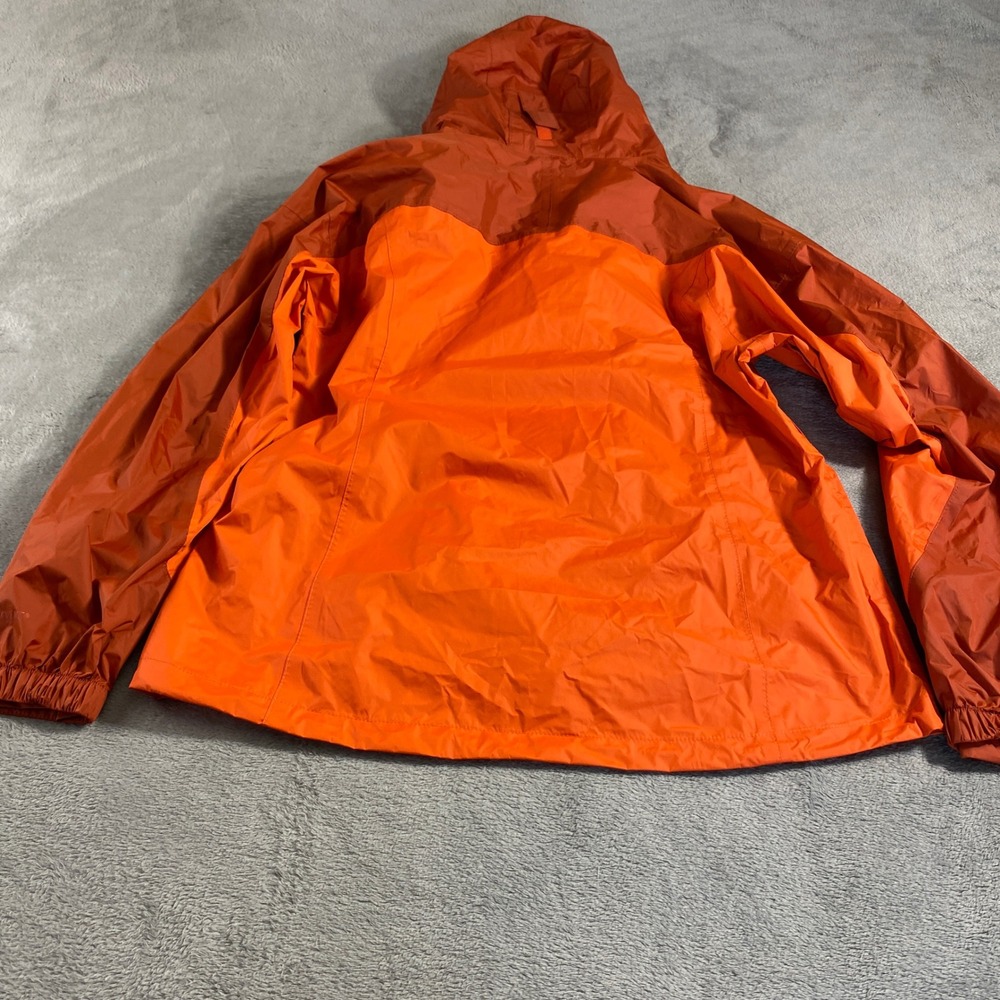 Landway Rain Jacket Ladies Medium Orange Martha's Vineyard Hooded Pit Zip Coat
